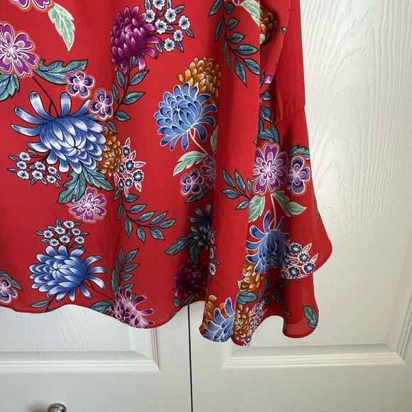 Adrienne Vittadini Floral Blouse Size Large EUC - Picture 3 of 10